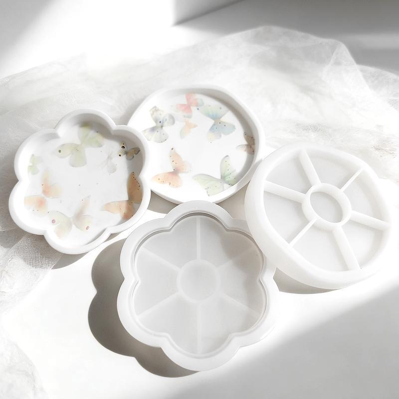 Art Craft Flower Making - Moule en silicone rond pour fleurs,