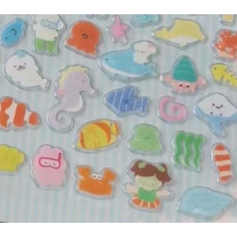 Art Craft Decoration - Autocollants de hamburger Sushi transparents, dessin