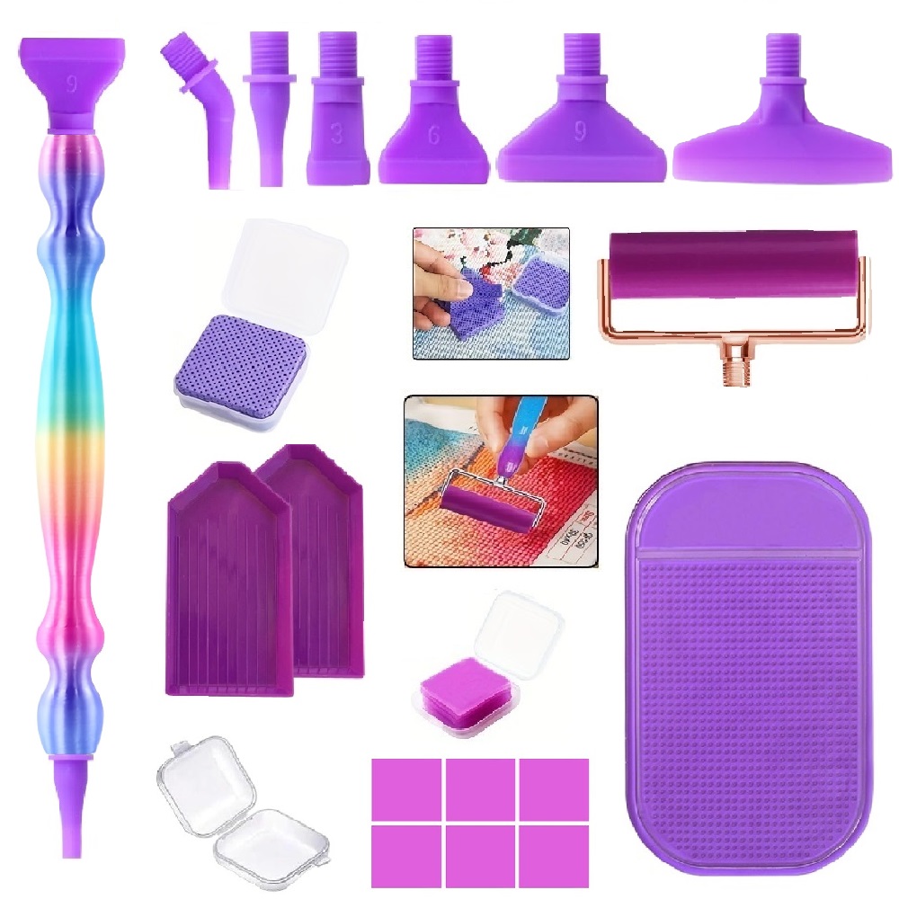 Diamond Painting Kit - Ensemble d'outils pour peinture au diamant