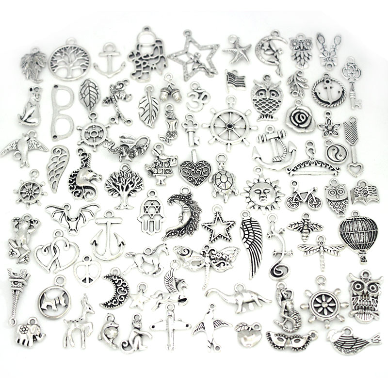 Art Craft Flower Making - Pendentif tibétain mixte en argent, breloques