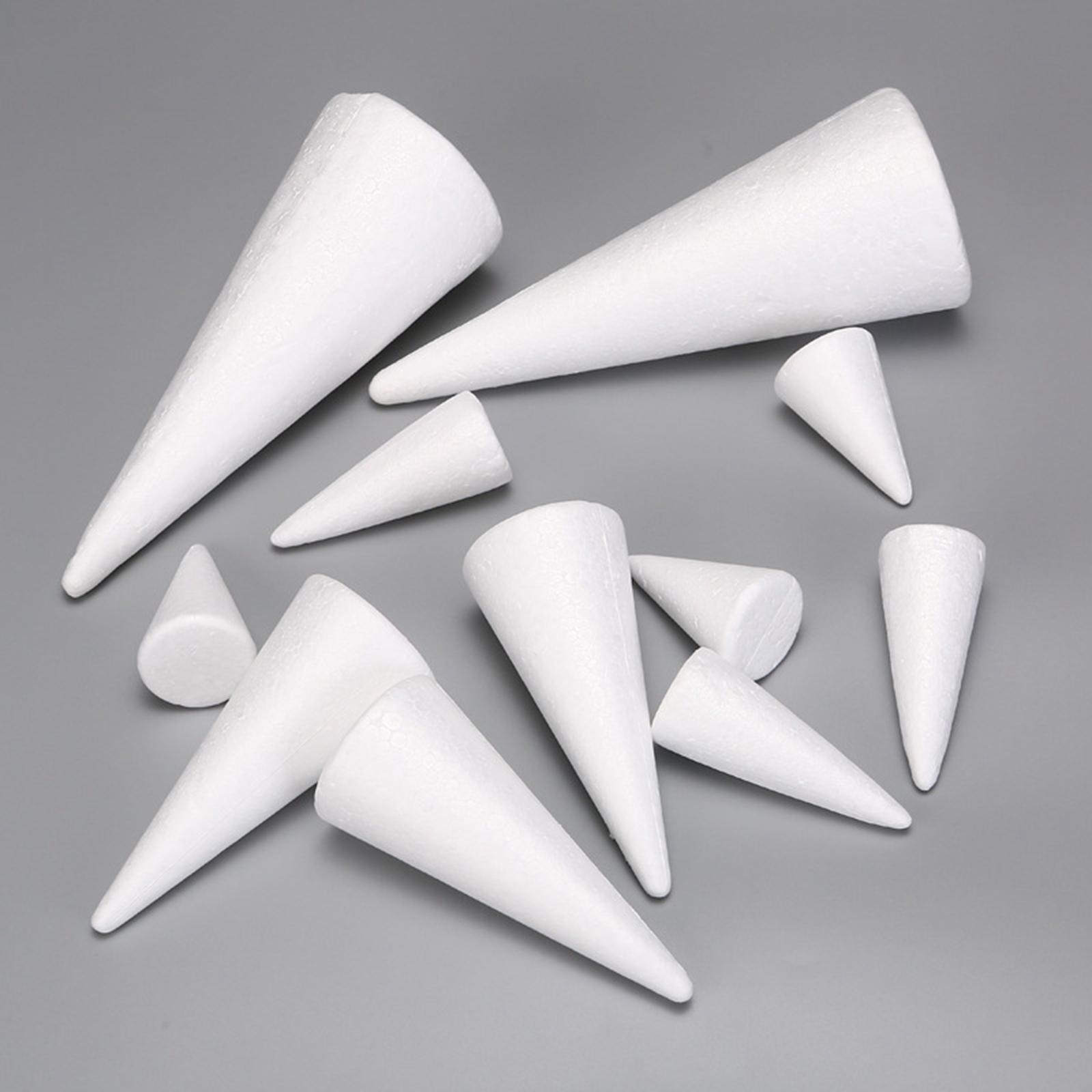 Art Craft For Christmas - 15 cônes en mousse blanche en