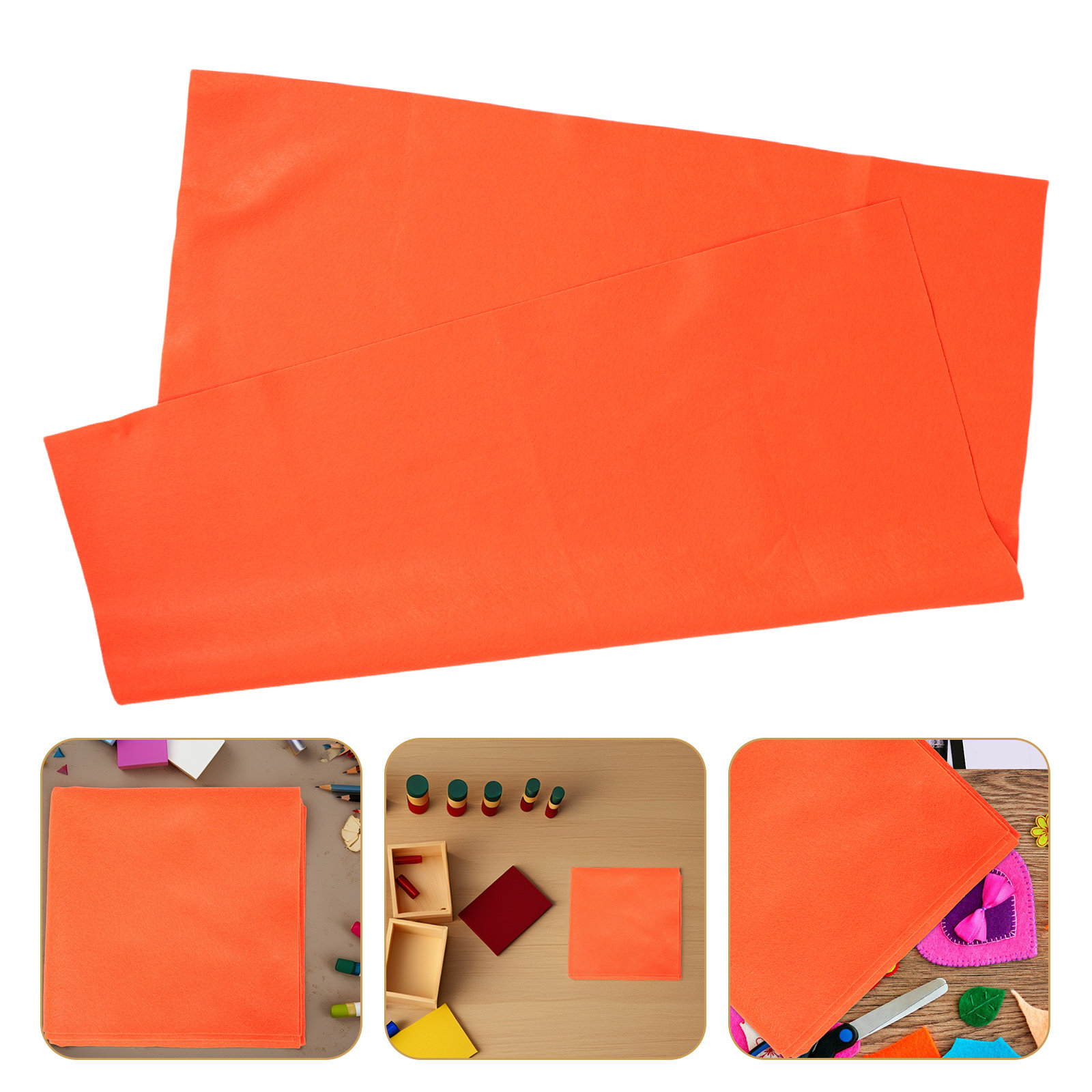 Art Craft Classes - Feuilles de feutre orange, douces, flexibles