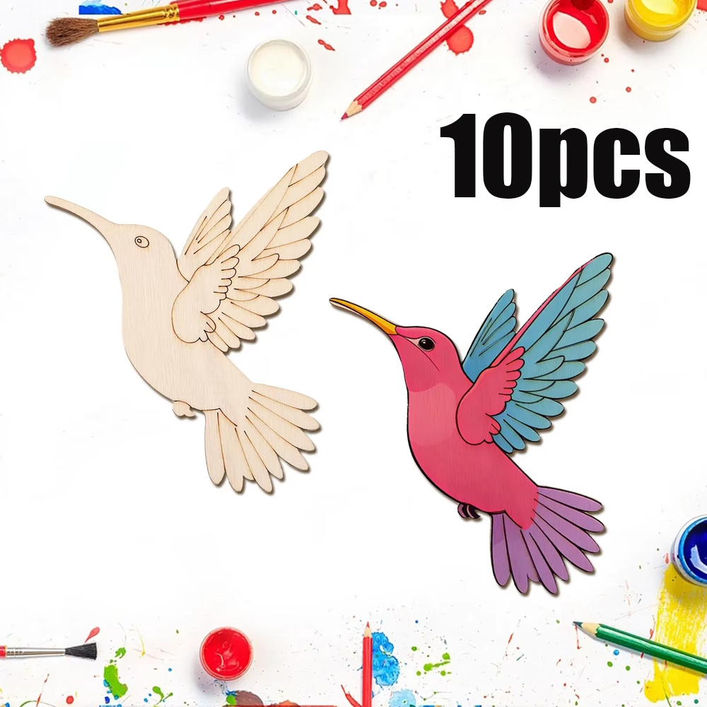 Art Craft Diy - 10 pièces de découpes en bois
