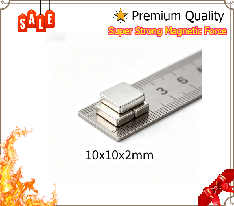 Art Craft Magnet - Aimant néodyme N35 super puissant 10x10x2mm,