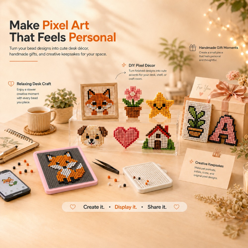 Art Craft Diy - Tableau lumineux LED intelligent à perles,