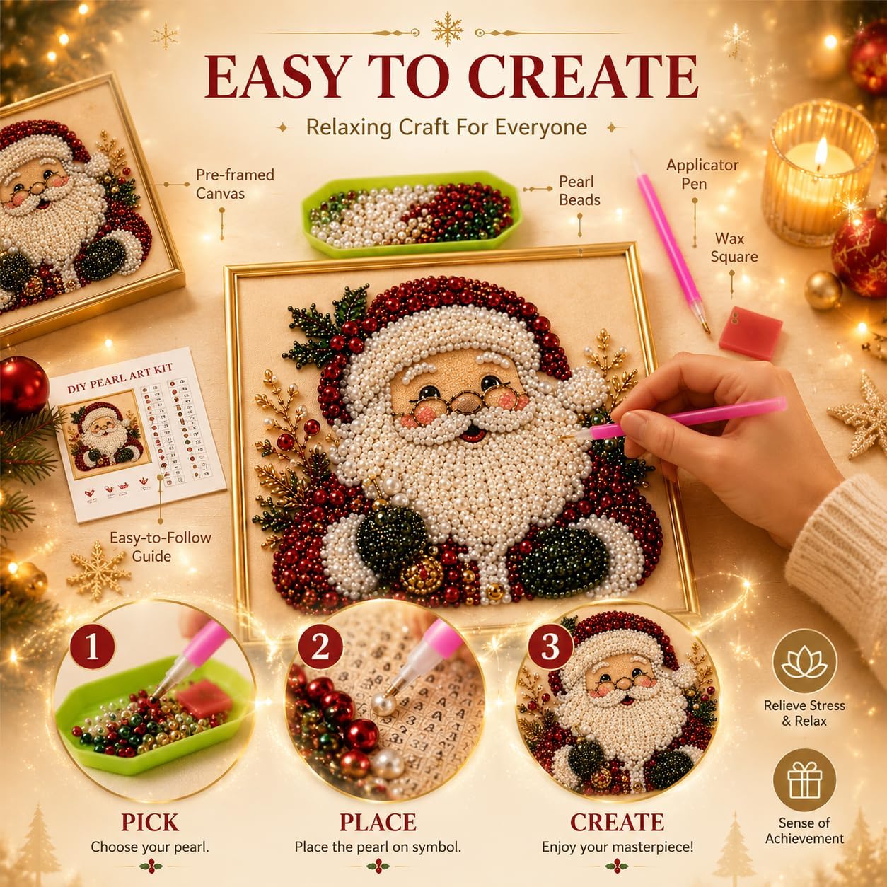Kit de peinture diamantée de N - Art Craft For Christmas avis et prix