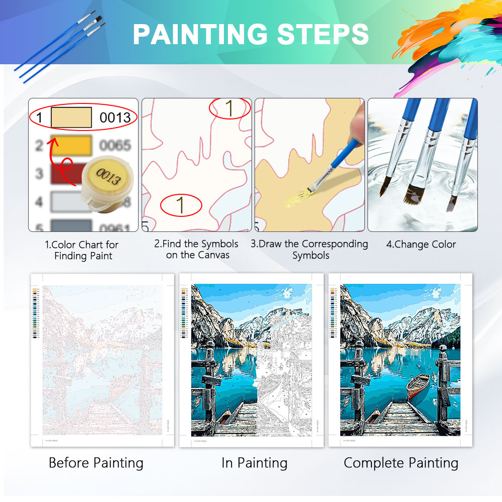 HUACAN Peinture par Numéros -  - Art Craft Winter avis et prix