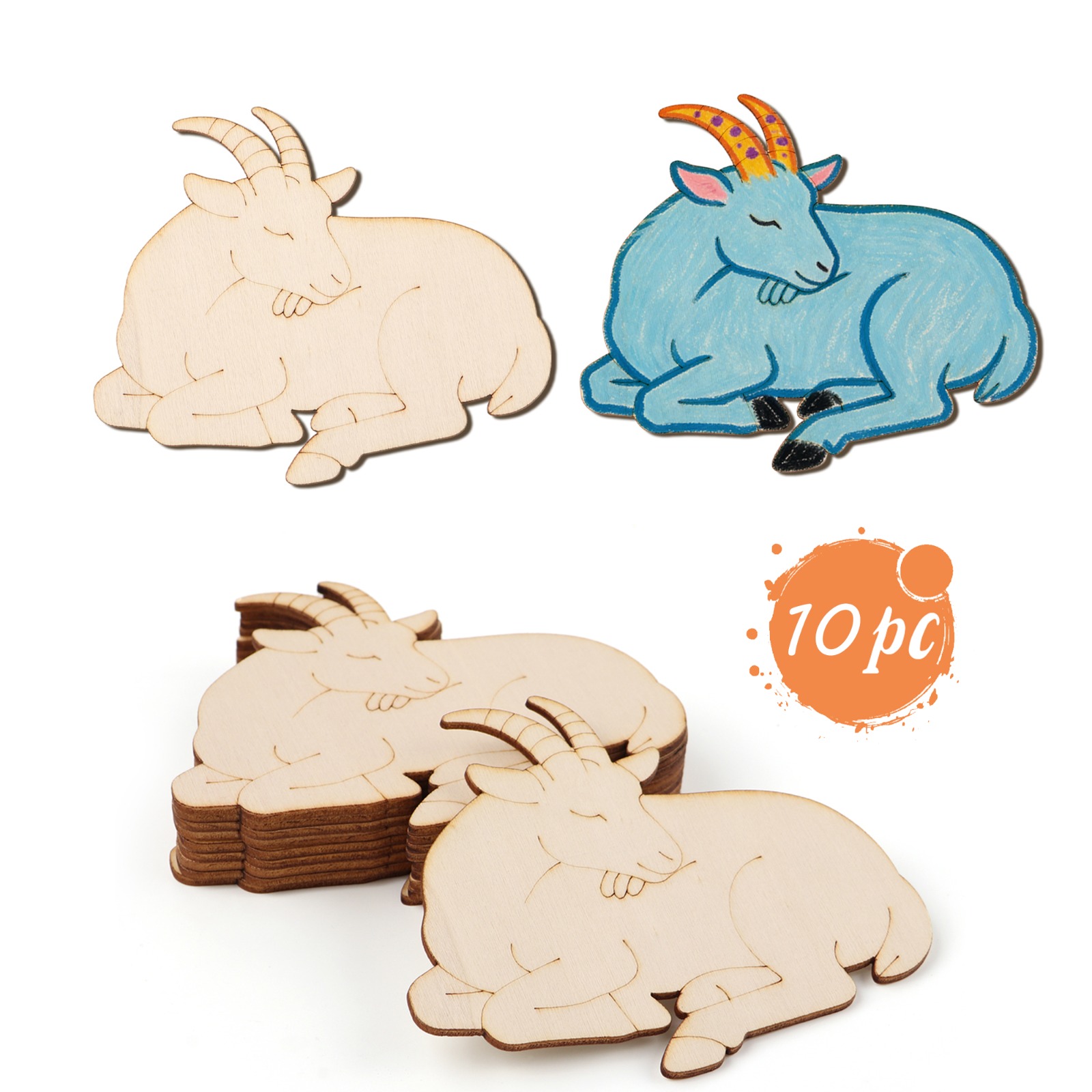 Lot de 10 ornements en bois no - Art Craft Diy avis et prix